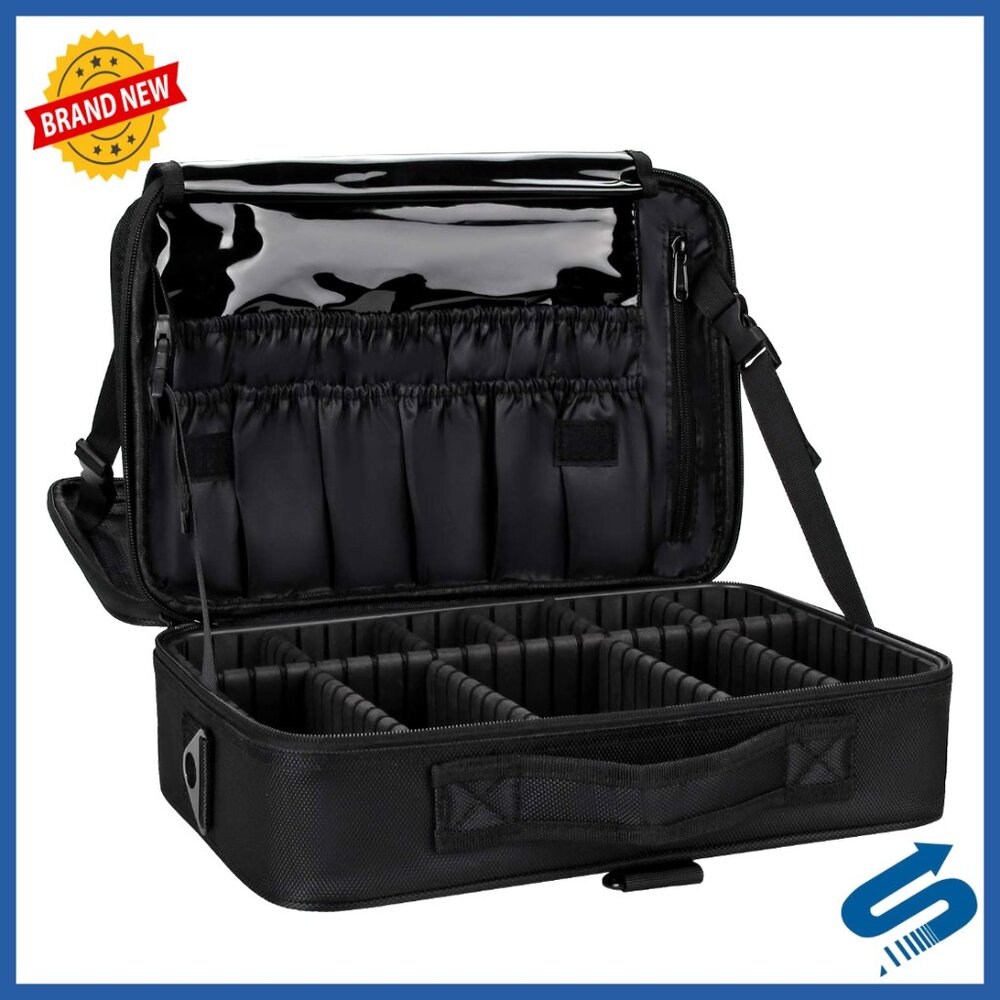 Large Professional Makeup Train Case Organizer Po… - image 1